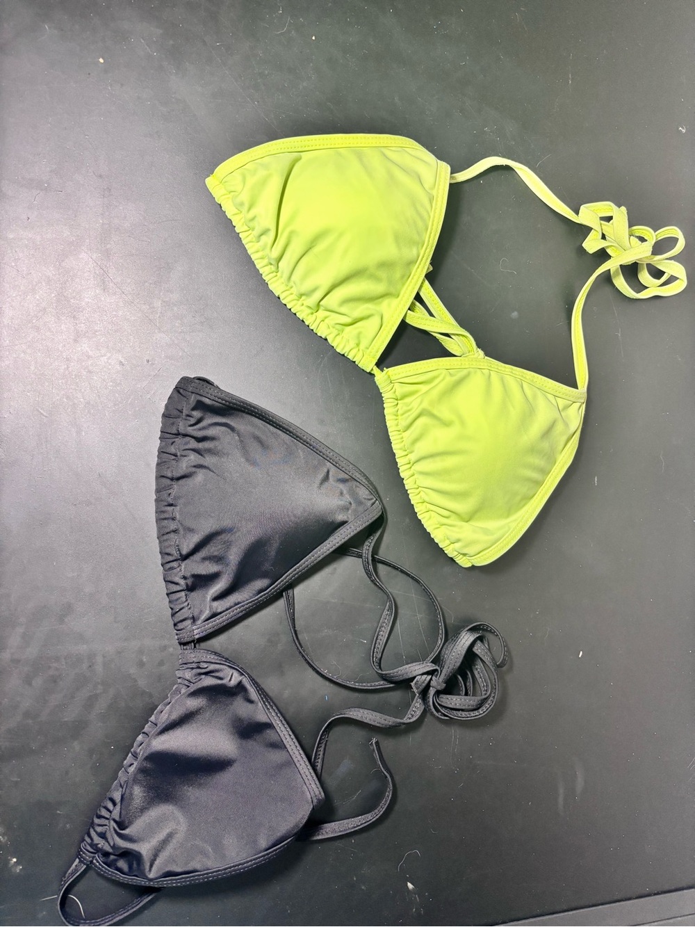 Target Lime Green & Black Triangle Bikini Set